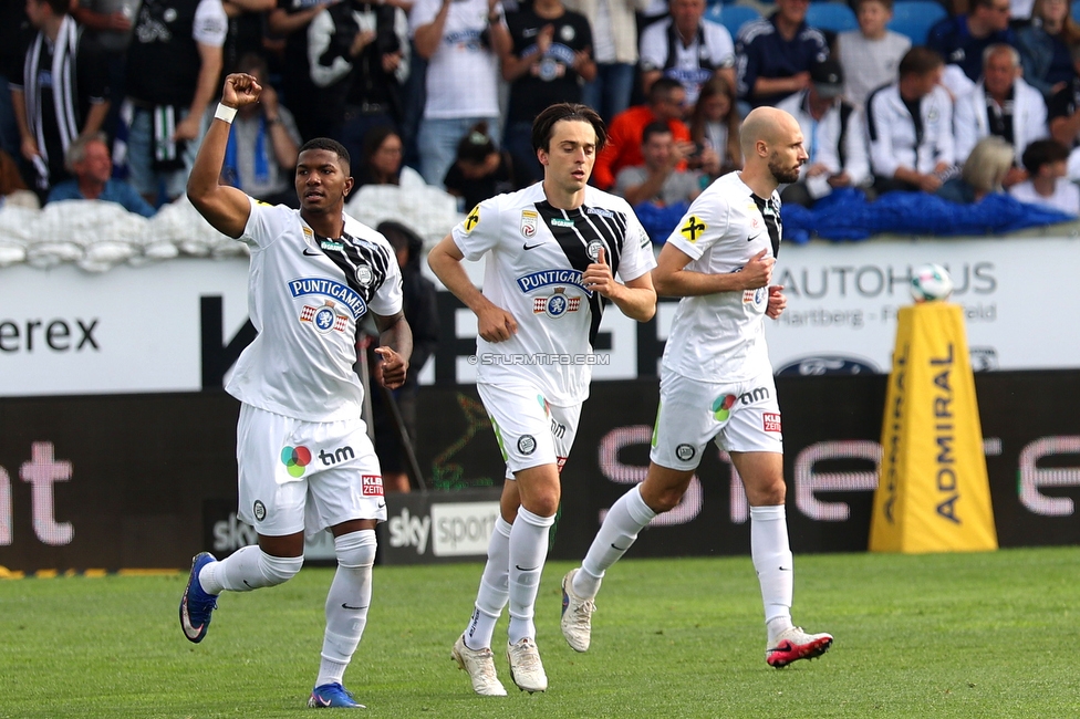 Hartberg - Sturm Graz
Oesterreichische Fussball Bundesliga, 31. Runde, TSV Hartberg - SK Sturm Graz, Profertil Arena Hartberg, 10.05.2026. Foto zeigt Albert Vallci (Sturm)

