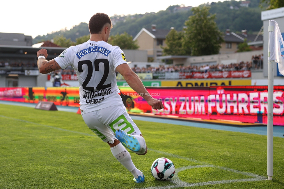 Hartberg - Sturm Graz
Oesterreichische Fussball Bundesliga, 31. Runde, TSV Hartberg - SK Sturm Graz, Profertil Arena Hartberg, 10.05.2026. 

Foto zeigt Jusuf Gazibegovic (Sturm)
