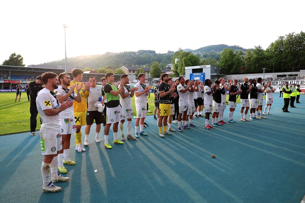 Hartberg - Sturm Graz
Oesterreichische Fussball Bundesliga, 31. Runde, TSV Hartberg - SK Sturm Graz, Profertil Arena Hartberg, 10.05.2026. 

Foto zeigt Fans von Sturm

