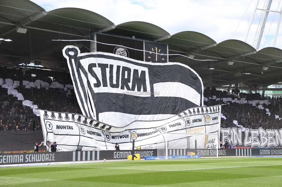 Sturm Graz - Rapid Wien
Oesterreichische Fussball Bundesliga, 32. Runde, SK Sturm Graz - SK Rapid Wien, Stadion Graz-Liebenau, 17.05.2026. Foto zeigt Fans von Sturm mit einer Choreografie
