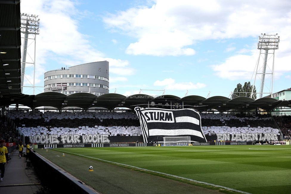 Sturm Graz - Rapid Wien
Oesterreichische Fussball Bundesliga, 32. Runde, SK Sturm Graz - SK Rapid Wien, Stadion Graz-Liebenau, 17.05.2026. Foto zeigt Fans von Sturm mit einer Choreografie
