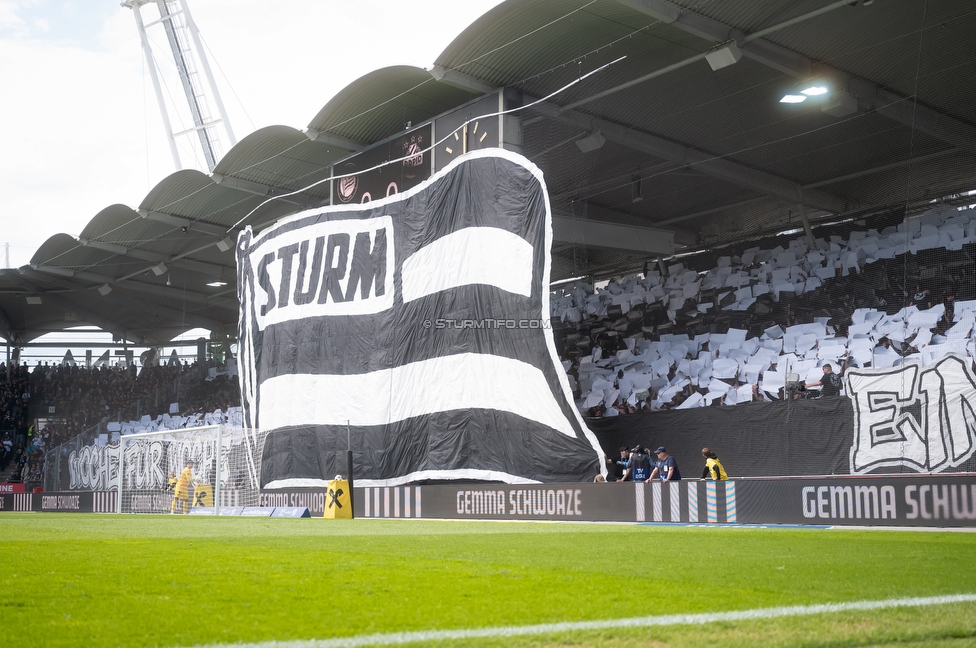 Sturm Graz - Rapid Wien
Oesterreichische Fussball Bundesliga, 32. Runde, SK Sturm Graz - SK Rapid Wien, Stadion Graz-Liebenau, 17.05.2026. Foto zeigt Fans von Sturm mit einer Choreografie
