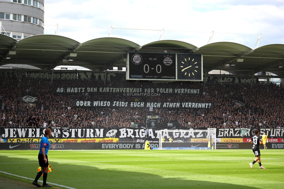 Sturm Graz - Rapid Wien
Oesterreichische Fussball Bundesliga, 32. Runde, SK Sturm Graz - SK Rapid Wien, Stadion Graz-Liebenau, 17.05.2026. Foto zeigt Fans von Sturm
