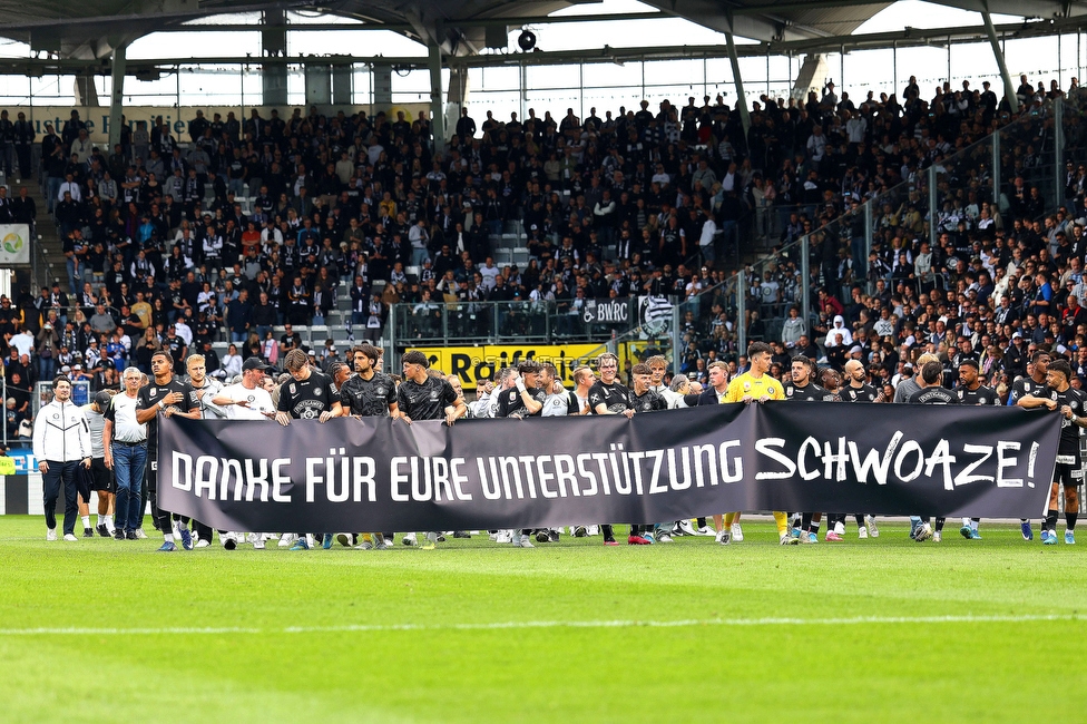 Sturm Graz - Rapid Wien
Oesterreichische Fussball Bundesliga, 32. Runde, SK Sturm Graz - SK Rapid Wien, Stadion Graz-Liebenau, 17.05.2026. Foto zeigt die Mannschaft von Sturm
