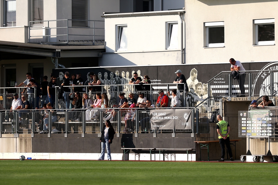 Sturm Damen - St. Poelten
OEFB Frauen Bundesliga, Meistergruppe - 5. Runde, SK Sturm Graz Damen - SKN St. Poelten, Trainingszentrum Messendorf, 22.05.2026. Foto zeigt Fans von Sturm
