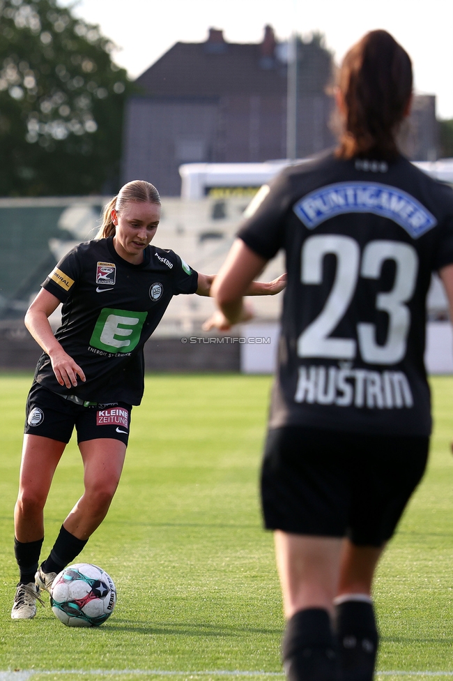 Sturm Damen - St. Poelten
OEFB Frauen Bundesliga, Meistergruppe - 5. Runde, SK Sturm Graz Damen - SKN St. Poelten, Trainingszentrum Messendorf, 22.05.2026. Foto zeigt Fie Steenberg-Hansen (Sturm Damen)
