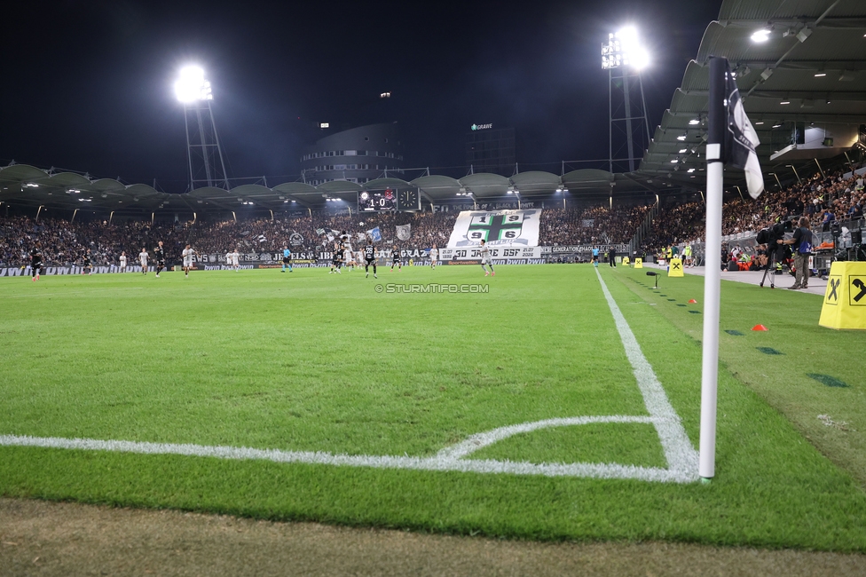 Sturm Graz - Heart of Midlothian
UEFA Champions League Qualifikation 2. Runde, SK Sturm Graz - Heart of Midlothian, Stadion Liebenau Graz, 21.07.2026. Foto zeigt Fans von Sturm mit einer Choreografie
