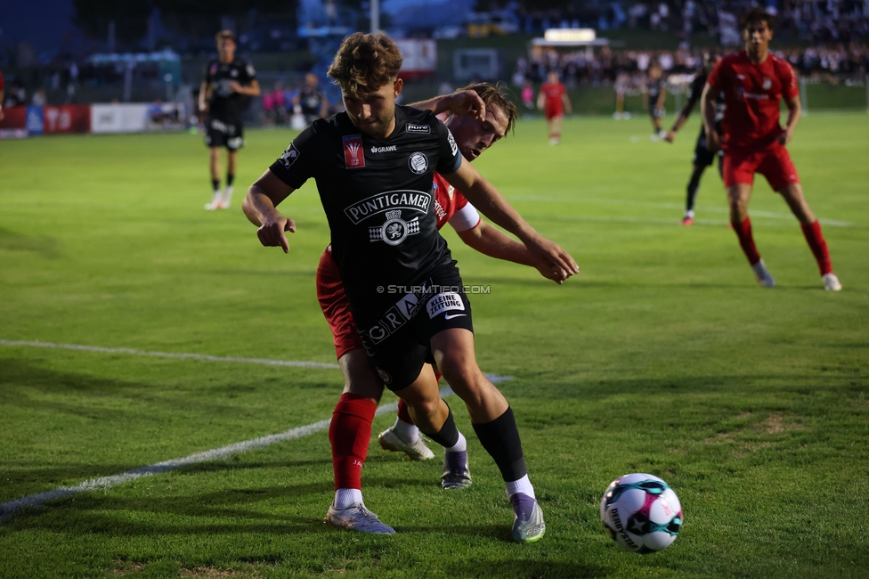 Seekirchen - Sturm Graz
OEFB Cup 1. Runde, SV Seekirchen - SK Sturm Graz, Sportzentrum Aug, Seekirchen am Wallersee, 24.07.2026. Foto zeigt Simon Seidl (Sturm)
