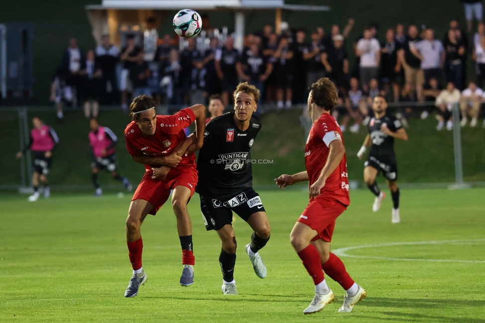 Seekirchen - Sturm Graz
OEFB Cup 1. Runde, SV Seekirchen - SK Sturm Graz, Sportzentrum Aug, Seekirchen am Wallersee, 24.07.2026. Foto zeigt Nelson Weiper (Sturm)
