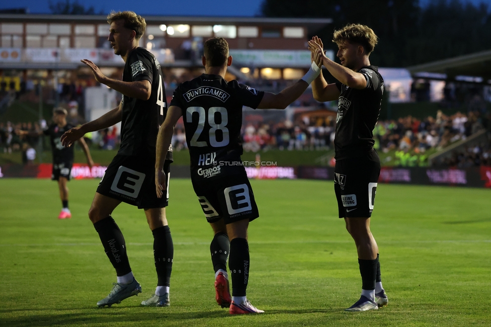 Seekirchen - Sturm Graz
OEFB Cup 1. Runde, SV Seekirchen - SK Sturm Graz, Sportzentrum Aug, Seekirchen am Wallersee, 24.07.2026. Foto zeigt Juergen Heil (Sturm) und Simon Seidl (Sturm)
