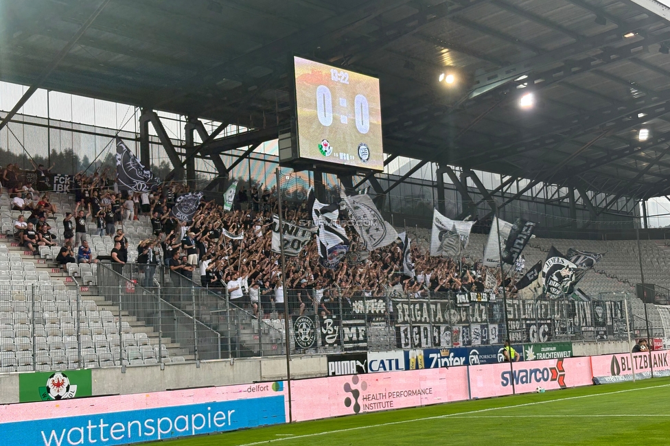 WSG Tirol - Sturm Graz
Oesterreichische Fussball Bundesliga, 1. Runde, WSG Tirol - SK Sturm Graz, Tivoli Stadion Innsbruck, 01.08.2026.

Foto zeigt Fans von Sturm
