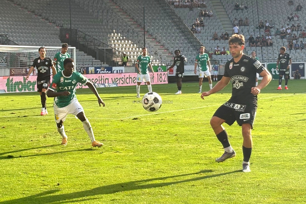 WSG Tirol - Sturm Graz
Oesterreichische Fussball Bundesliga, 1. Runde, WSG Tirol - SK Sturm Graz, Tivoli Stadion Innsbruck, 01.08.2026.

Foto zeigt Simon Seidl (Sturm)
