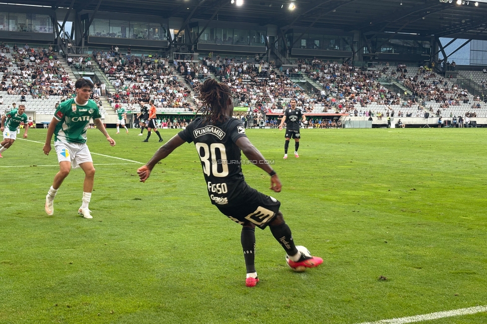 WSG Tirol - Sturm Graz
Oesterreichische Fussball Bundesliga, 1. Runde, WSG Tirol - SK Sturm Graz, Tivoli Stadion Innsbruck, 01.08.2026.

Foto zeigt Ryan Fosso Ymefack (Sturm)

