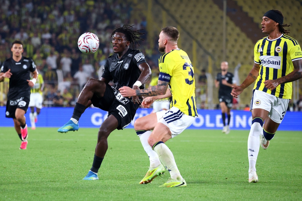 Fenerbahce - Sturm Graz
UEFA Champions League Qualifikation 3. Runde, Fenerbahce SK - SK Sturm Graz, Suekrue Saracoglu Stadion Istanbul, 05.08.2026. 

Foto zeigt Seedy Jatta (Sturm)
