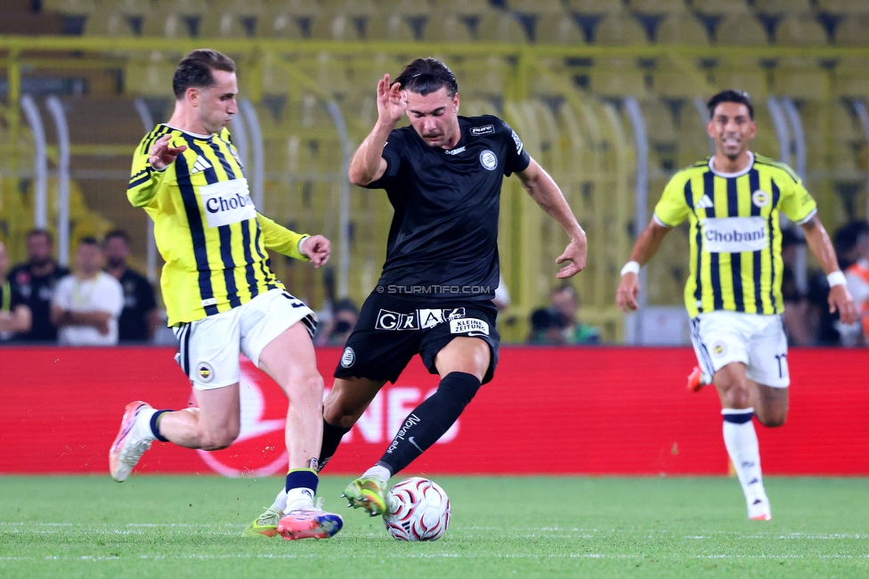 Fenerbahce - Sturm Graz
UEFA Champions League Qualifikation 3. Runde, Fenerbahce SK - SK Sturm Graz, Suekrue Saracoglu Stadion Istanbul, 05.08.2026. Foto zeigt Gizo Mamageishvili (Sturm)
