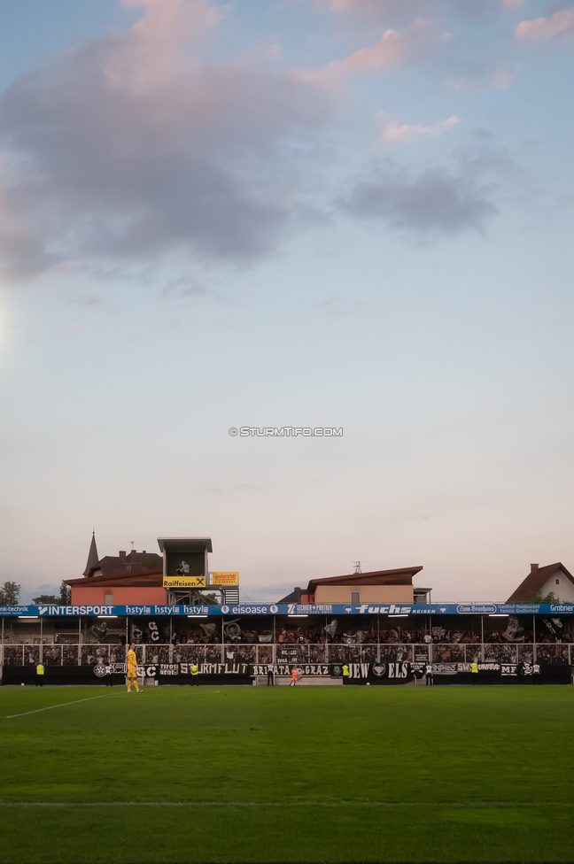 Hartberg - Sturm Graz
Oesterreichische Fussball Bundesliga, 2. Runde, TSV Hartberg - SK Sturm Graz, Arena Hartberg, 08.08.2026.Foto zeigt Fans von Sturm
