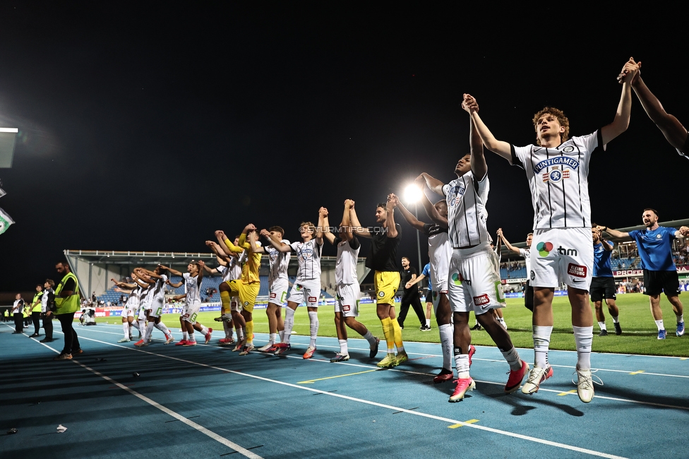 Hartberg - Sturm Graz
Oesterreichische Fussball Bundesliga, 2. Runde, TSV Hartberg - SK Sturm Graz, Arena Hartberg, 08.08.2026.Foto zeigt die Mannschaft von Sturm

