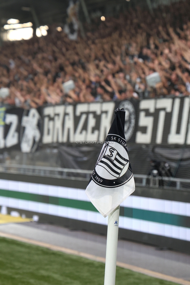 Sturm Graz - Fenerbahce
UEFA Champions League Qualifikation 3. Runde, SK Sturm Graz - Fenerbahce SK, Stadion Graz-Liebenau, 11.08.2026. 

Foto zeigt Fans von Sturm und die Cornerfahne
Schlüsselwörter: sturmflut