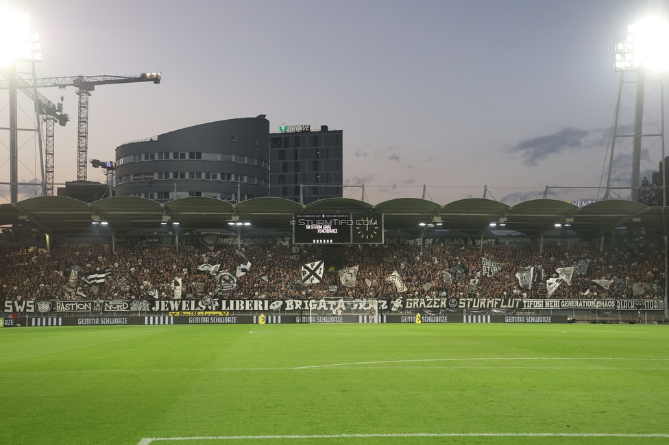 Sturm Graz - Fenerbahce
UEFA Champions League Qualifikation 3. Runde, SK Sturm Graz - Fenerbahce SK, Stadion Graz-Liebenau, 11.08.2026. 

Foto zeigt Fans von Sturm
