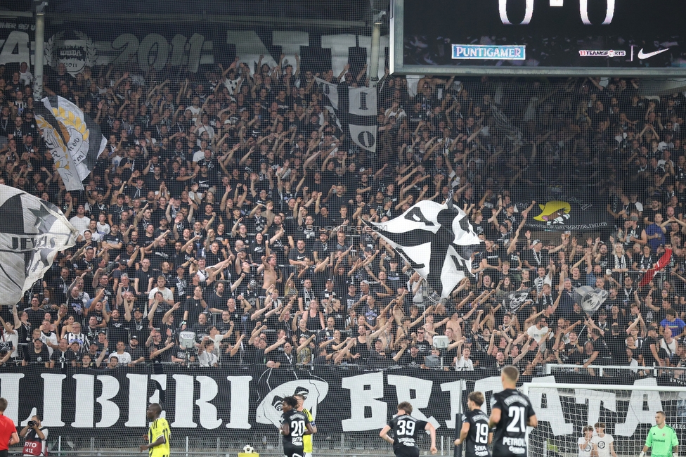 Sturm Graz - Fenerbahce
UEFA Champions League Qualifikation 3. Runde, SK Sturm Graz - Fenerbahce SK, Stadion Graz-Liebenau, 11.08.2026. 

Foto zeigt Fans von Sturm
