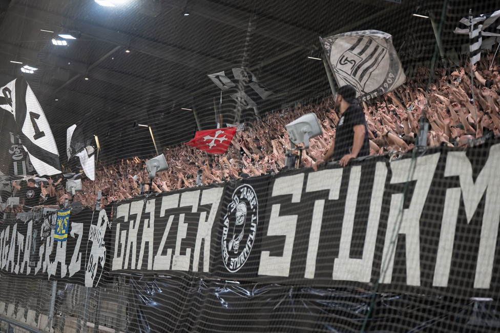 Sturm Graz - Fenerbahce
UEFA Champions League Qualifikation 3. Runde, SK Sturm Graz - Fenerbahce SK, Stadion Graz-Liebenau, 11.08.2026. 

Foto zeigt Fans von Sturm
Schlüsselwörter: sturmflut