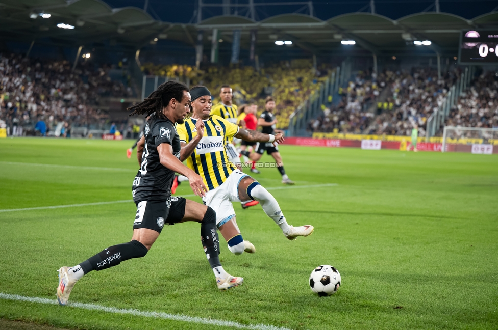 Sturm Graz - Fenerbahce
UEFA Champions League Qualifikation 3. Runde, SK Sturm Graz - Fenerbahce SK, Stadion Graz-Liebenau, 11.08.2026. 

Foto zeigt Emran Soglo (Sturm)
