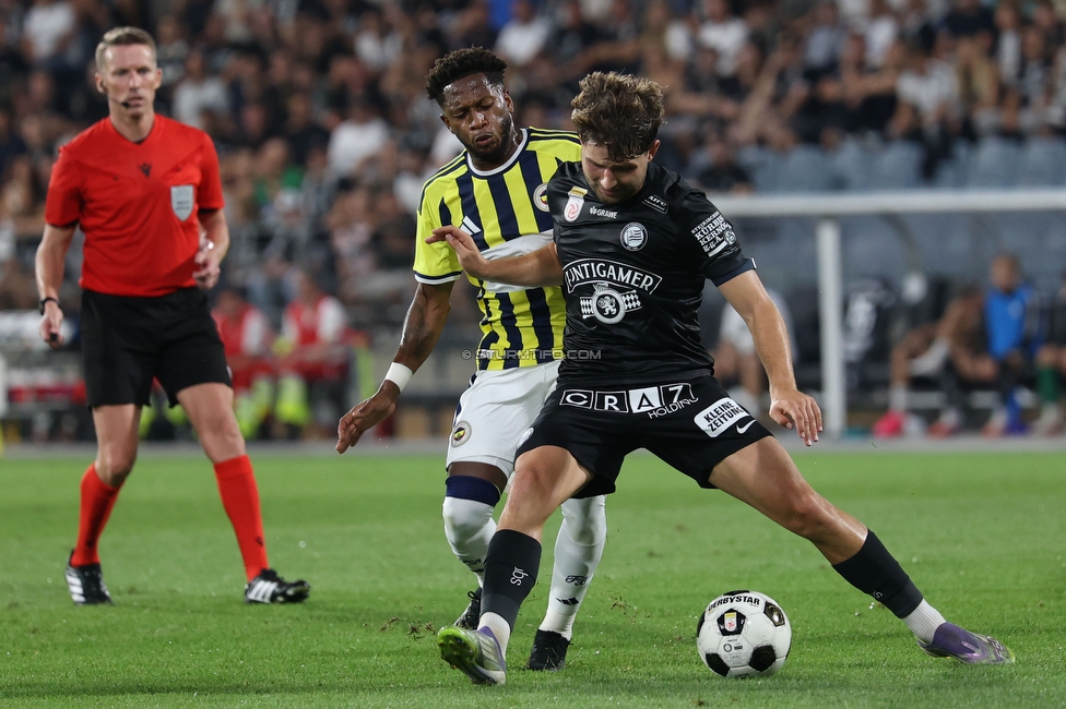 Sturm Graz - Fenerbahce
UEFA Champions League Qualifikation 3. Runde, SK Sturm Graz - Fenerbahce SK, Stadion Graz-Liebenau, 11.08.2026. 

Foto zeigt Simon Seidl (Sturm)
