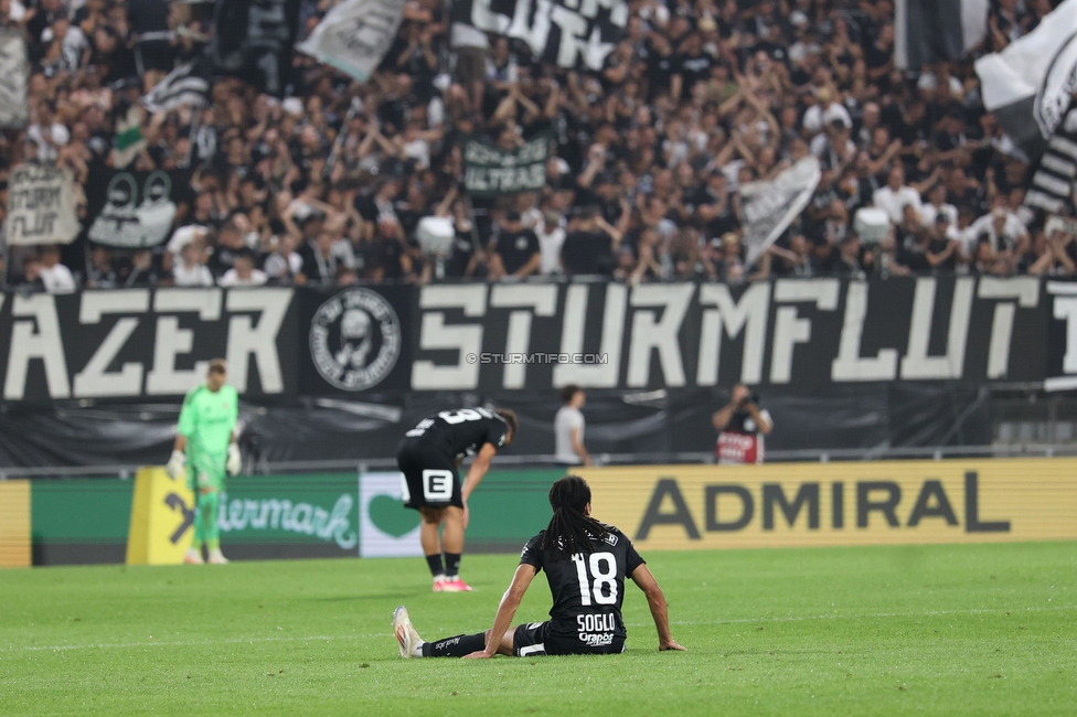 Sturm Graz - Fenerbahce
UEFA Champions League Qualifikation 3. Runde, SK Sturm Graz - Fenerbahce SK, Stadion Graz-Liebenau, 11.08.2026. 

Foto zeigt Emran Soglo (Sturm)
