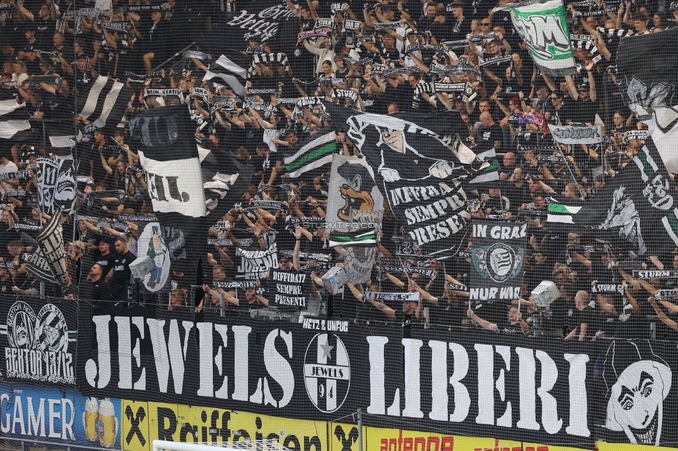 Sturm Graz - Lustenau
Oesterreichische Fussball Bundesliga, 4. Runde, SK Sturm Graz - SC Austria Lustenau, Stadion Graz-Liebenau, 22.08.2026. Foto zeigt Fans von Sturm
