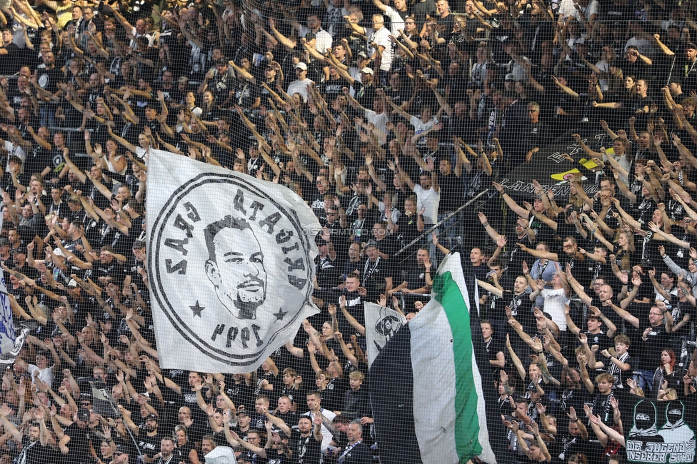 Sturm Graz - Lustenau
Oesterreichische Fussball Bundesliga, 4. Runde, SK Sturm Graz - SC Austria Lustenau, Stadion Graz-Liebenau, 22.08.2026. Foto zeigt Fans von Sturm
