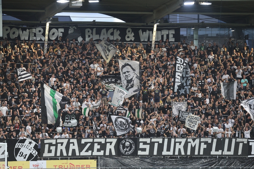 Sturm Graz - Lustenau
Oesterreichische Fussball Bundesliga, 4. Runde, SK Sturm Graz - SC Austria Lustenau, Stadion Graz-Liebenau, 22.08.2026. 

Foto zeigt Fans von Sturm
Schlüsselwörter: sturmflut