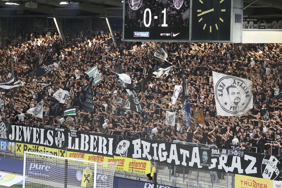 Sturm Graz - Lustenau
Oesterreichische Fussball Bundesliga, 4. Runde, SK Sturm Graz - SC Austria Lustenau, Stadion Graz-Liebenau, 22.08.2026. 

Foto zeigt Fans von Sturm
