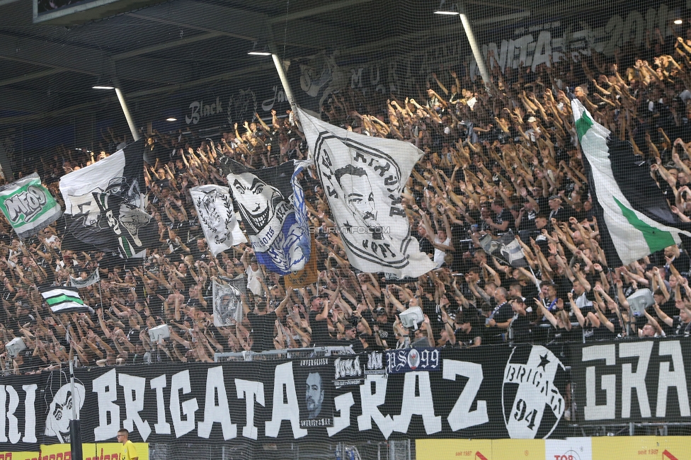 Sturm Graz - Lustenau
Oesterreichische Fussball Bundesliga, 4. Runde, SK Sturm Graz - SC Austria Lustenau, Stadion Graz-Liebenau, 22.08.2026. 

Foto zeigt Fans von Sturm
Schlüsselwörter: brigata