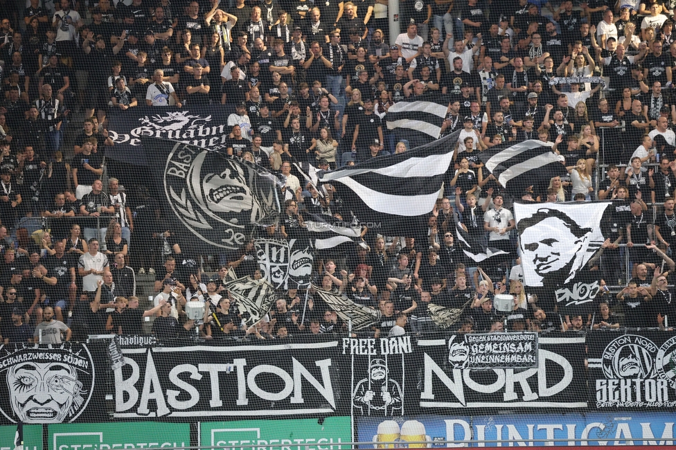 Sturm Graz - Lustenau
Oesterreichische Fussball Bundesliga, 4. Runde, SK Sturm Graz - SC Austria Lustenau, Stadion Graz-Liebenau, 22.08.2026. 

Foto zeigt Fans von Sturm
Schlüsselwörter: bastion