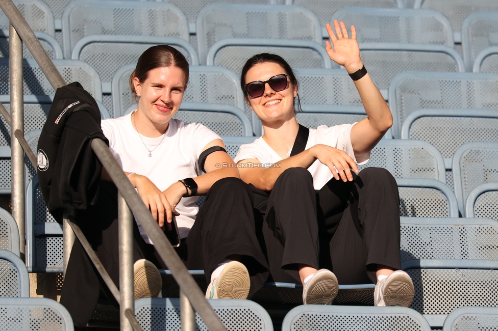 Sturm Frauen - Gintra
UEFA Womens Europa Cup Qualifikation, 1. Runde, SK Sturm Graz Frauen - FC Gintra, Stadion Graz-Liebenau, 26.08.2026.Foto zeigt Laura Riesenbeck (Sturm Frauen) und Zala Kustrin (Sturm Frauen)
