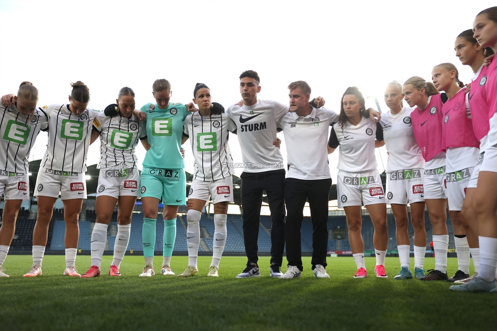 Sturm Frauen - Gintra
UEFA Womens Europa Cup Qualifikation, 1. Runde, SK Sturm Graz Frauen - FC Gintra, Stadion Graz-Liebenau, 26.08.2026.Foto zeigt die Mannschaft der Sturm Frauen
