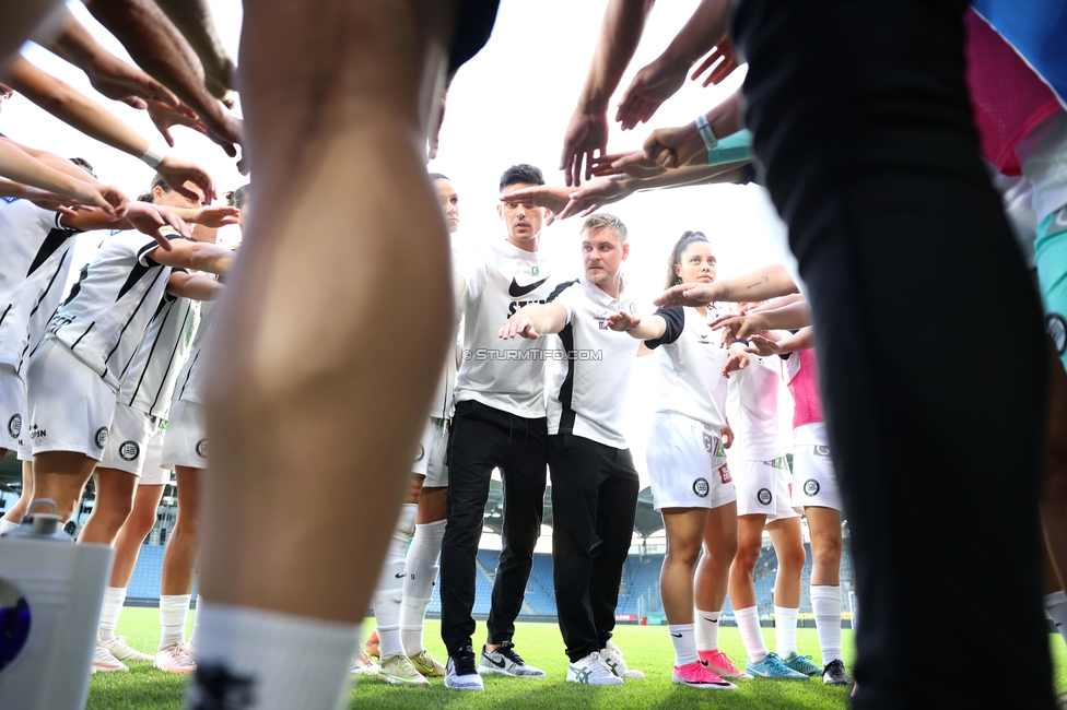 Sturm Frauen - Gintra
UEFA Womens Europa Cup Qualifikation, 1. Runde, SK Sturm Graz Frauen - FC Gintra, Stadion Graz-Liebenau, 26.08.2026.Foto zeigt die Mannschaft der Sturm Frauen
