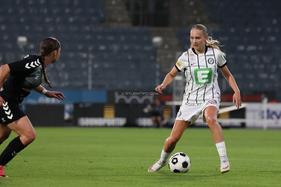 Sturm Frauen - Gintra
UEFA Womens Europa Cup Qualifikation, 1. Runde, SK Sturm Graz Frauen - FC Gintra, Stadion Graz-Liebenau, 26.08.2026.Foto zeigt Lena Breznik (Sturm Frauen)

