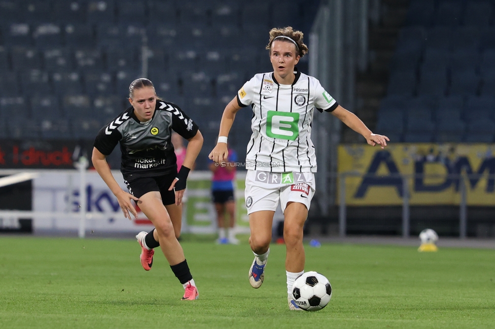 Sturm Frauen - Gintra
UEFA Womens Europa Cup Qualifikation, 1. Runde, SK Sturm Graz Frauen - FC Gintra, Stadion Graz-Liebenau, 26.08.2026.Foto zeigt Leonie Christin Tragl (Sturm Frauen)
