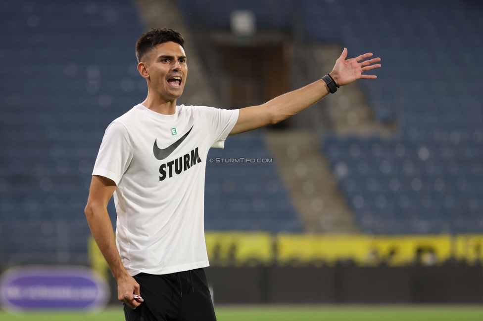 Sturm Frauen - Gintra
UEFA Womens Europa Cup Qualifikation, 1. Runde, SK Sturm Graz Frauen - FC Gintra, Stadion Graz-Liebenau, 26.08.2026.Foto zeigt Tode Djakovic (Cheftrainer Sturm Frauen)
