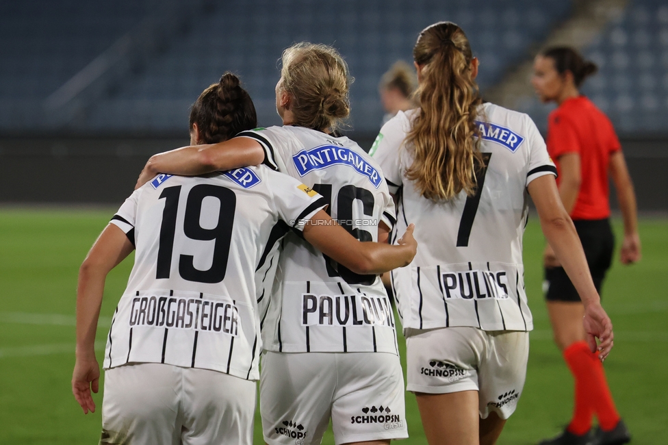 Sturm Frauen - Gintra
UEFA Womens Europa Cup Qualifikation, 1. Runde, SK Sturm Graz Frauen - FC Gintra, Stadion Graz-Liebenau, 26.08.2026.Foto zeigt Stefanie Grossgasteiger (Sturm Frauen) und Sara Pavlovic (Sturm Frauen)
