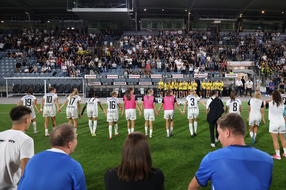 Sturm Frauen - Gintra
UEFA Womens Europa Cup Qualifikation, 1. Runde, SK Sturm Graz Frauen - FC Gintra, Stadion Graz-Liebenau, 26.08.2026.Foto zeigt die Mannschaft der Sturm Frauen
