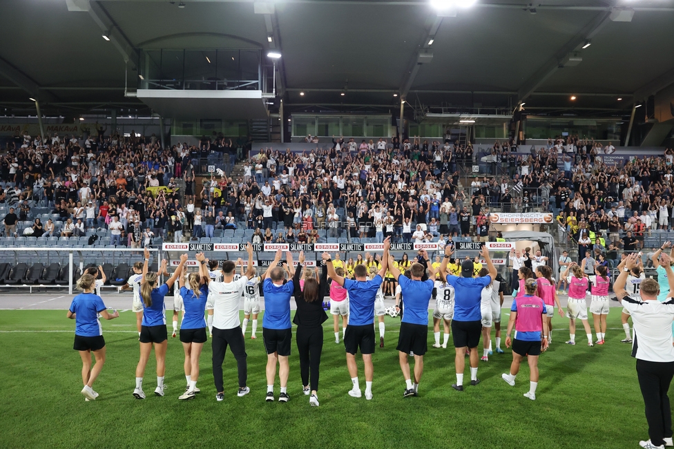 Sturm Frauen - Gintra
UEFA Womens Europa Cup Qualifikation, 1. Runde, SK Sturm Graz Frauen - FC Gintra, Stadion Graz-Liebenau, 26.08.2026.Foto zeigt die Mannschaft der Sturm Frauen
