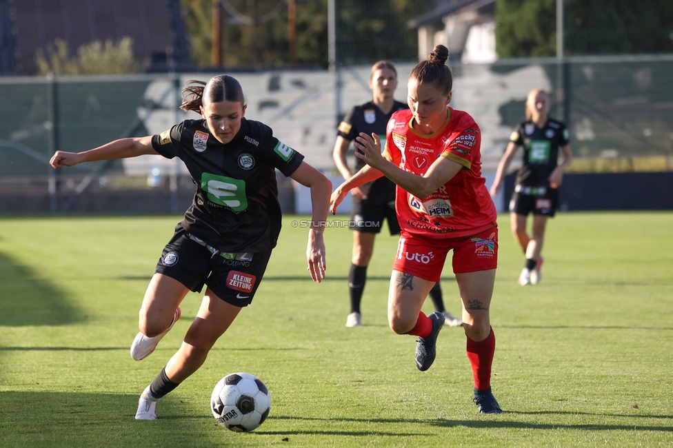 Sturm Frauen - Suedburgenland
OEFB Frauen Bundesliga, 5. Runde, SK Sturm Graz Frauen - SpG Suedburgenland TSV Hartberg, Trainingszentrum Messendorf, 29.08.2026. Foto zeigt Marie Spiess (Sturm Frauen)
