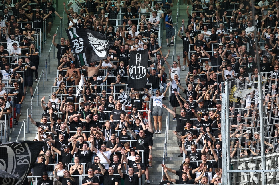 Rapid - Sturm Graz
Oesterreichische Fussball Bundesliga, 5. Runde, SK Rapid Wien - SK Sturm Graz, Weststadion Wien, 30.08.2026. 

Foto zeigt Fans von Sturm
