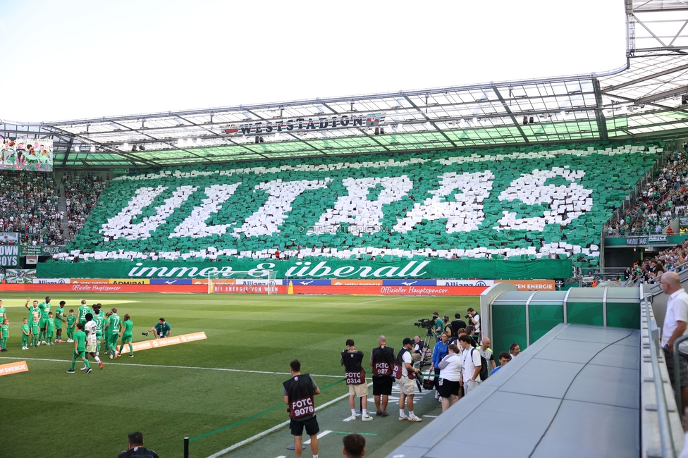 Rapid - Sturm Graz
Oesterreichische Fussball Bundesliga, 5. Runde, SK Rapid Wien - SK Sturm Graz, Weststadion Wien, 30.08.2026. 

Foto zeigt Fans von Rapid mit einer Choreografie
