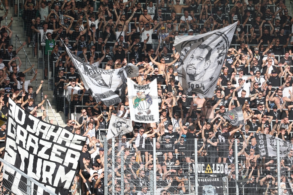 Rapid - Sturm Graz
Oesterreichische Fussball Bundesliga, 5. Runde, SK Rapid Wien - SK Sturm Graz, Weststadion Wien, 30.08.2026. 

Foto zeigt Fans von Sturm
