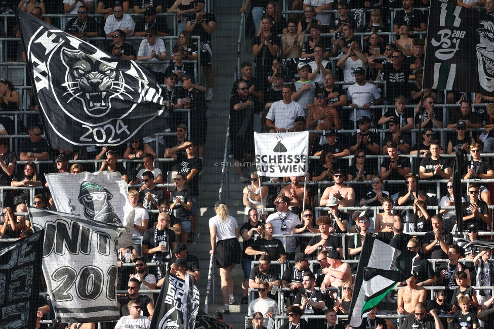 Rapid - Sturm Graz
Oesterreichische Fussball Bundesliga, 5. Runde, SK Rapid Wien - SK Sturm Graz, Weststadion Wien, 30.08.2026. Foto zeigt Fans von Sturm
