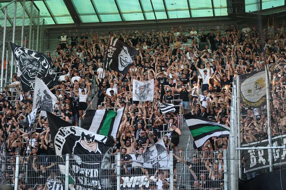 Rapid - Sturm Graz
Oesterreichische Fussball Bundesliga, 5. Runde, SK Rapid Wien - SK Sturm Graz, Weststadion Wien, 30.08.2026. Foto zeigt Fans von Sturm
