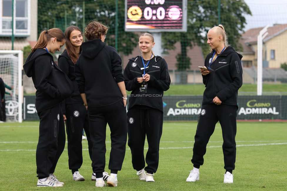 Gintra - Sturm Frauen
UEFA Womens Europa Cup, 1. Runde, FC Gintra - SK Sturm Graz Frauen, Siauliai City Municipal Stadium, 02.09.2026.Foto zeigt die Mannschaft der Sturm Frauen
